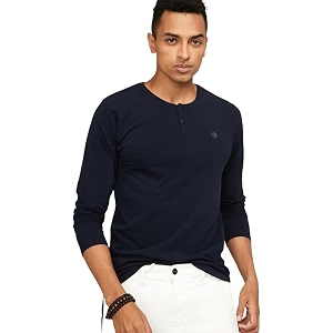 Bossini Men Cotton Lycra Regular Fit Solid