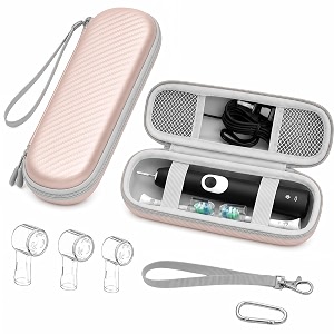 hard travel case for oral-b pro 3 500 300 1500 electric toothbrush portable eva protective electric brush case with 3 brush head covers compatible with oral-bwithout toothbrush