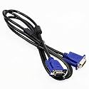 Bosstar | TV-Out Cable 1.5 Meter 15 Pin Male to Male VGA Cable for Connecting Laptop PC to Monitor LCD LED TV (Black&Blue 1.5 m)
