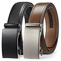 BOSTANTEN Mens Belt Leather Ratchet Dress Belt with Sliding Adjustable Buckle, Trim to Fit