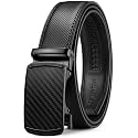 BOSTANTEN Mens Belt Leather Ratchet Dress Belt with Sliding Adjustable Buckle, Trim to Fit