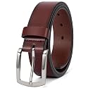 BOSTANTEN Mens Genuine Leather Belt Dress Casual Brown Belt for Men 1 3/8" Belt for Work Business Golf Jeans with Gift Box