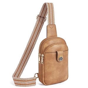 bostanten sling bag crossbody bags for women trendy crossbody purse leather chest bag a-camel brown medium chic