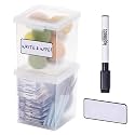 Bostitch Konnect Clear Storage Containers with Lids, Stackable Plastic Organizer Bins, 1.5 Quart, 2 Pack