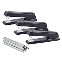 Bostitch Office No-Jam Premium Desktop Stapler, Full-Strip, Black, 1,250 Staples Included, (Pack of 18)