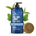 Botanic Hearth Tea Tree &amp; Mint Body Wash with Silicone Body Brush16 fl oz
