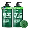 Botanic Hearth Tea Tree Body Wash &amp; Silicone Body Brush - 16 fl oz Set of 2
