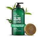 Botanic Hearth Tea Tree Eucalyptus Body Wash &amp; Silicone Body Brush 16 fl oz