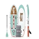 BOTE 10' FT 6" Breeze Aero Inflatable Stand Up Paddle Board, MAGNEPod Compatible Blow Up iSUP Great for Adults Kids Family Travel Friendly Multiple Sizes Color Options