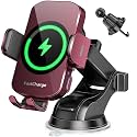 BothLin 3-in-1 Wireless Car Charger Mount, 15W Fast Charging Auto-Clamping Phone Holder for iPhone 17 16 15 14, Samsung Galaxy S24 S23, Dashboard, Vent &amp; Windshield Car Mount