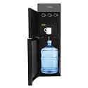 Bottom Loading Hot and Cold Water Dispenser 110V 575W Freestanding Water Cooler Dispenser with 3 Water Outlets, Indicator Lights, Drain Plug, Empty Bottle Alert for 5 Gallon Bottles