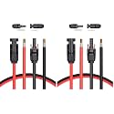 BougeRV 20 Feet 10AWG Solar Extension Cable with Female and Male Connector with Extra Pair of Connectors Solar Panel Adaptor Kit Tool (20FT Red + 20FT Black) (Pack of 2)