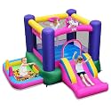 BOUNTECH Inflatable Bounce House with Ball Pit, Bouncy House for Kids 3-6 Indoor Outdoor w/Large Jumping Area, Basketball Hoop, Bounce House with Slide for Boys Girls Backyard Birthday Party Gifts