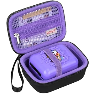 bovke carrying case for bitzee disneymagicalsbitzee interactive digital pets travel holder with extra space for batteries purple