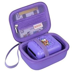 bovke carrying case for bitzee disneymagicalsbitzee interactive digital pets travel holder with extra space for batteries purple