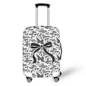 Bow Camouflage Gray Suitcase Cover for Luggage,Luggage Cover for Suitcases,Suit Case Covers for Luggages,Travel Luggages Covers Suitable for 18-32 Inch