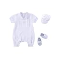 Bow Dream 3 pcs Baby Boy Baptism Outfit with Hat and Shoes