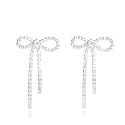 Bow Earrings for Women Sparkly Rhinestone Bow Stud Earrings Jewelry Gifts
