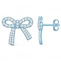 Bow Earrings for Women Sparkly Rhinestone Bow Stud Earrings Jewelry Gifts