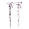 Bow Earrings for Women Sparkly Rhinestone Bow Stud Earrings Jewelry