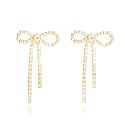 Bow Earrings for Women Sparkly Rhinestone Bow Stud Earrings Jewelry Gifts