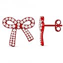 Bow Earrings for Women Sparkly Rhinestone Bow Stud Earrings Jewelry