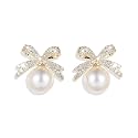Bow Earrings for Women Sparkly Rhinestone Bow Stud Earrings Jewelry Gifts