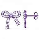 Bow Earrings for Women Sparkly Rhinestone Bow Stud Earrings Jewelry
