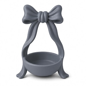 bow jewellery organizer tray for rings earrings amp keys gray