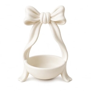 bow jewellery organizer tray for rings earrings amp keys white