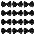 Bow Tie for Men Polyester Solid Pretied Bowties Adjustable Tuxedos Bowtie for Weddings &amp; Groom’s Gift – Bow Ties for Women