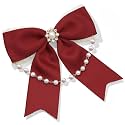 Bow Tie for Women Girls, Adjustable Bow Ties with Pearls for Dress