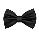 Bow Ties for Men, Classic Tuxedo Bow Tie for Boys,Elegant Mens Bow Ties for Formal Events, Black Bow Tie for Tuxedo