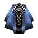 Bow Ties for Men Wedding Suit Banquet Dress Fashion Silk Solid Pre-Tied Crystal Brooch Pins Bow tie