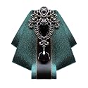 Bow Ties for Men Wedding Suit Banquet Dress Fashion Silk Solid Pre-Tied Crystal Brooch Pins Bow tie