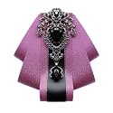 Bow Ties for Men Wedding Suit Banquet Dress Fashion Silk Solid Pre-Tied Crystal Brooch Pins Bow tie