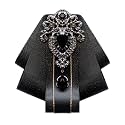 Bow Ties for Men Wedding Suit Banquet Dress Fashion Silk Solid Pre-Tied Crystal Brooch Pins Bow tie