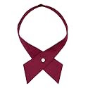 Bow Ties for Women Criss-Cross Tie Solid Color Neck Tie for Women Girls Boys School Uniform Shirts Blouses Cosplay