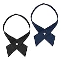 Bow Ties for Women Criss-Cross Tie Solid Color Neck Tie for Women Girls Boys School Uniform Shirts Blouses Cosplay