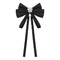 Bow Ties for Women, Ribbon Bow Tie Adjustable Pre-Tied Necktie for Women Girls Party School Wedding Office Daily