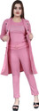 Bowden & Cahill Pack of 3 Solid Cotton Blend A-line Kurta for Women (Pink)