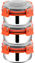 BOWLMAN Lock n Lock Orange 3 Containers