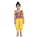BownBee Girls Embroidered Choli with Dhoti