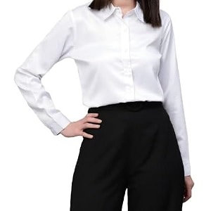 Bowrain Womens Full Sleeves Satin Shirt