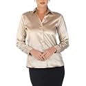 Bowrain Women39s Full Sleeves Satin Shirt