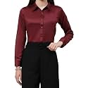 Bowrain Women39s Full Sleeves Satin Shirt