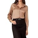 Bowrain Women39s Full Sleeves Satin Shirt