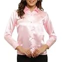Bowrain Women39s Full Sleeves Satin Shirt