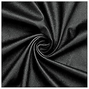 nylex 1 meter glossy black rexine matte finish artificial pu leather leatherette 1mm thick for sofa upholstery car bike seat craft