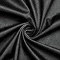 Nylex 2 Meter Glossy Black Rexine Matte Finish Artificial PU Leather Leatherette 1MM Thick for Sofa Upholstery Car Bike Seat Craft